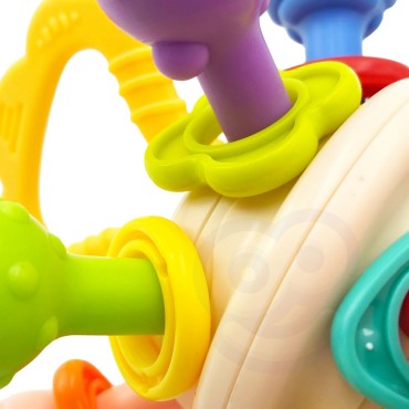 WOOPIE BABY minkštas barškutis 2 viename dantukų jutimo žaislas kūdikiams 0 m+