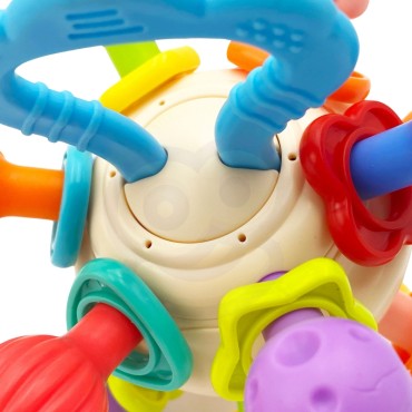 WOOPIE BABY minkštas barškutis 2 viename dantukų jutimo žaislas kūdikiams 0 m+