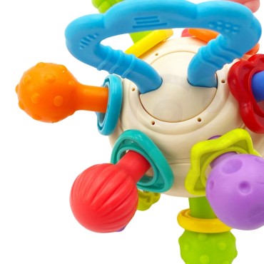 WOOPIE BABY minkštas barškutis 2 viename dantukų jutimo žaislas kūdikiams 0 m+