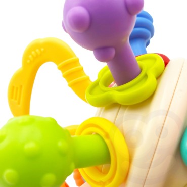WOOPIE BABY minkštas barškutis 2 viename dantukų jutimo žaislas kūdikiams 0 m+