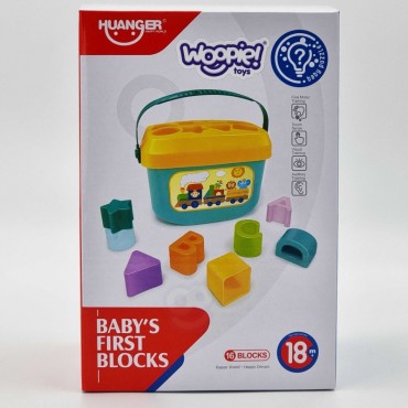 WOOPIE BABY rūšiuotojas 2 viename krūtinės lagaminas + mokomasi abėcėlės ir formų
