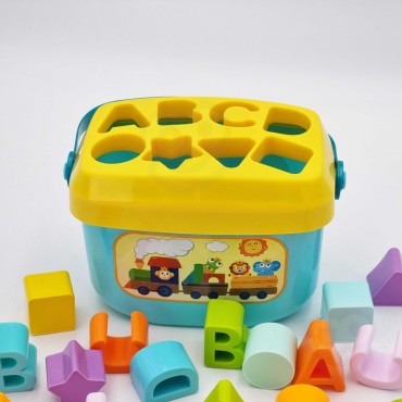 WOOPIE BABY rūšiuotojas 2 viename krūtinės lagaminas + mokomasi abėcėlės ir formų