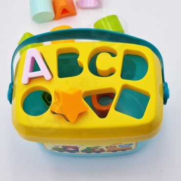 WOOPIE BABY rūšiuotojas 2 viename krūtinės lagaminas + mokomasi abėcėlės ir formų