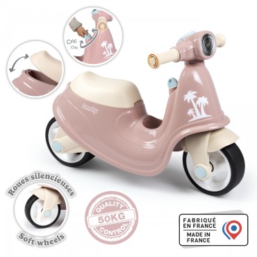 SMOBY rožinis motoroleris Push Rider