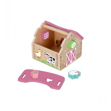 TOOKY TOY Farm Medinis Rūšiuotojas Gyvūnų formos