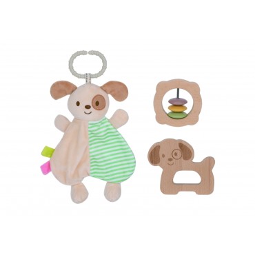 TOOKY TOY šuniuko barškučių dovanų rinkinys