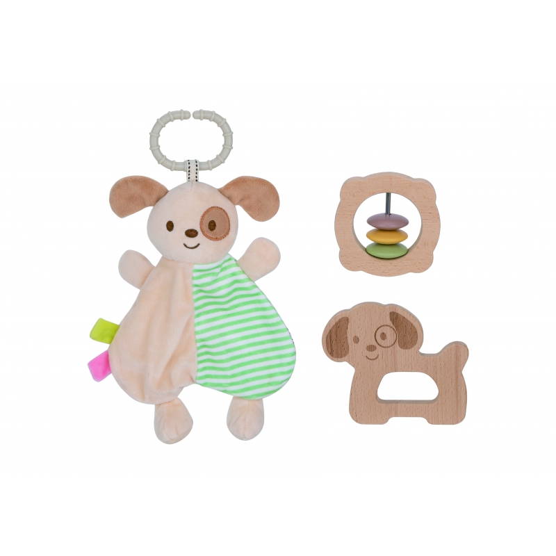 TOOKY TOY šuniuko barškučių dovanų rinkinys