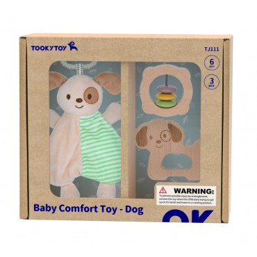 TOOKY TOY šuniuko barškučių dovanų rinkinys