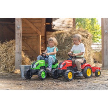 FALK Country Farmer pedalinis traktorius su priekaba žalias 2-5 metų amžiaus