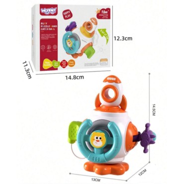 WOOPIE BABY Kosminės raketos kamuolys 6in1 Montessori 18m+