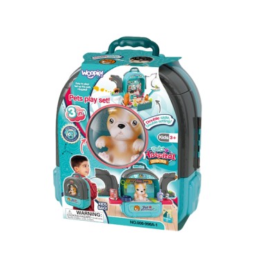WOOPIE Little Vet rinkinys 3in1 šunų namelis kuprinėje