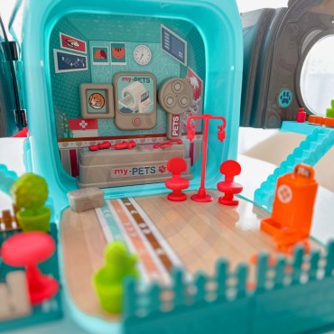 WOOPIE Little Vet rinkinys 3in1 šunų namelis kuprinėje