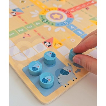 TOOKY TOY loginiai stalo žaidimai 2in1 Ludo Chinese + Free the Animals