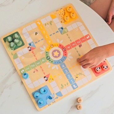 TOOKY TOY loginiai stalo žaidimai 2in1 Ludo Chinese + Free the Animals