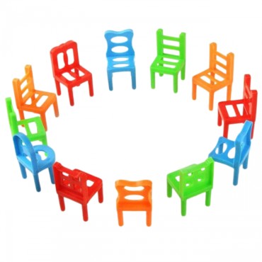 WOOPIE arkadinis žaidimas Balancing Chairs Puzzle Stacks3+