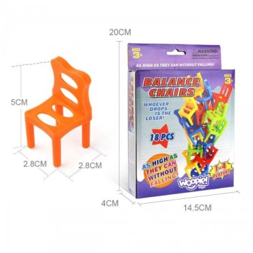 WOOPIE arkadinis žaidimas Balancing Chairs Puzzle Stacks3+