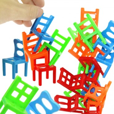 WOOPIE arkadinis žaidimas Balancing Chairs Puzzle Stacks3+