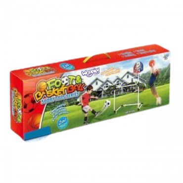 WOOPIE 2in1 rinkinys krepšinio futbolo įvartis + kamuoliai