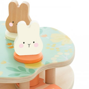 Žaidimas CLASSIC WORLD Wooden Pop Up Bunnies 12m+