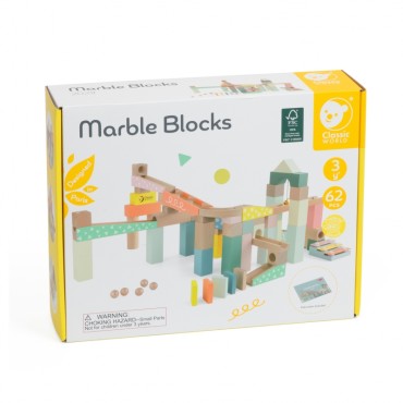 CLASSIC WORLD Mediniai kamuoliukų takeliai Domino kamuoliukų takeliai su lėkštėmis
