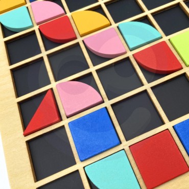 TOOKY TOY medinė mozaikinė Montessori dėlionė