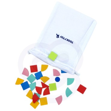 TOOKY TOY medinė mozaikinė Montessori dėlionė