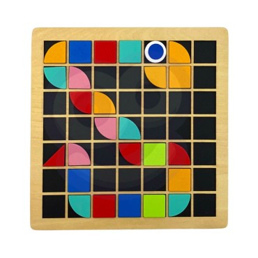 TOOKY TOY medinė mozaikinė Montessori dėlionė