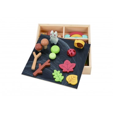 TOOKY TOY Miško rinkinys dėlionės plytų figūrėlės