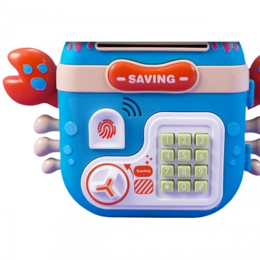 WOOPIE elektroninis Piggy Bank Safe Pin bankomato prieigos kodas Krab Kuprinė Mėlyna