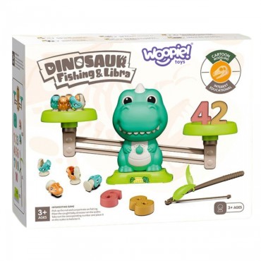 WOOPIE Balanso svarstyklės Balanso Žaidimas Dinozaurų gaudymas Žuvis mokymosi abakasas