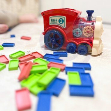 WOOPIE elektrinis traukinio lokomotyvas Domino blokams