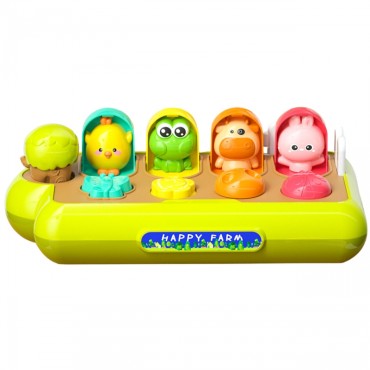 WOOPIE BABY Lavinantis žaislas Pop Up Animals Happy Farm POP-UP