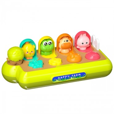 WOOPIE BABY Lavinantis žaislas Pop Up Animals Happy Farm POP-UP