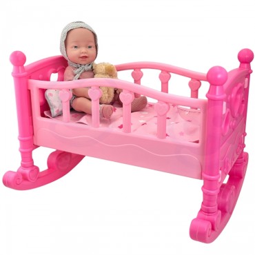 WOOPIE ROYAL lėlė kūdikiui, 36 cm, su meškiuku, maitinimo priedai