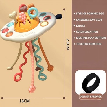 WOOPIE BABY sensorinis žaislas Montessori dantų barškutis Daugiafunkcis NSO