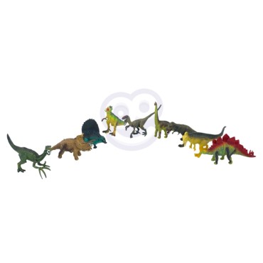 WOOPIE dinozaurų figūrėlių rinkinys 16 vnt. + Kilimėlis + Dėklas