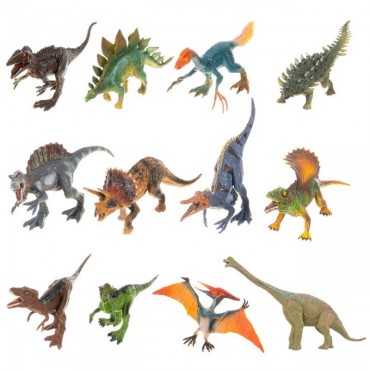 WOOPIE didelis rinkinys XXL dinozaurų figūrėlės + "Priešistorinio pasaulio" kilimėlis