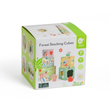 CLASSIC WORLD Puzzle Cubes Box Forest Pyramid 10 vnt. FSC