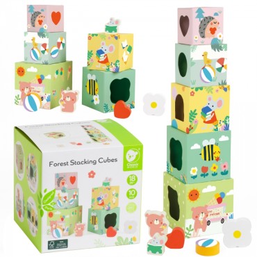 CLASSIC WORLD Puzzle Cubes Box Forest Pyramid 10 vnt. FSC