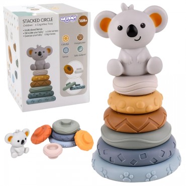 WOOPIE mokomoji piramidės koala rinkinys 2in1 dantukai