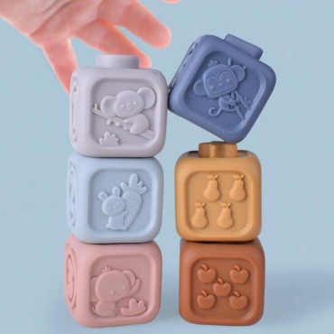 WOOPIE BABY lavinamasis piramidės rinkinys sensorinių blokų 2in1 skaičių krumpliaračiai