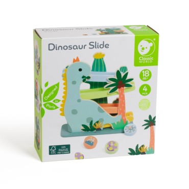 CLASSIC WORLD Spalvingas slidžių dinozaurų takelis 5 vnt.