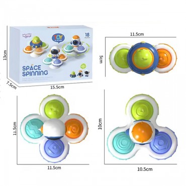 WOOPIE BABY Space Spinner Pop-it sensorinis žaislas Keičiamas 3 vnt.
