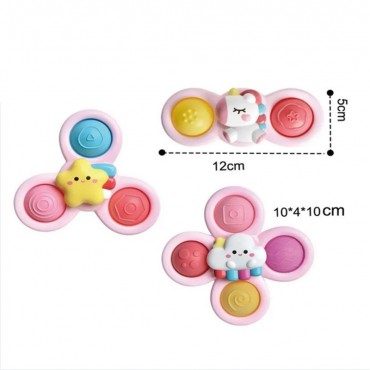 WOOPIE BABY Space Spinner Pop-it sensorinis žaislas Keičiamas 3 vnt. Rožinė.