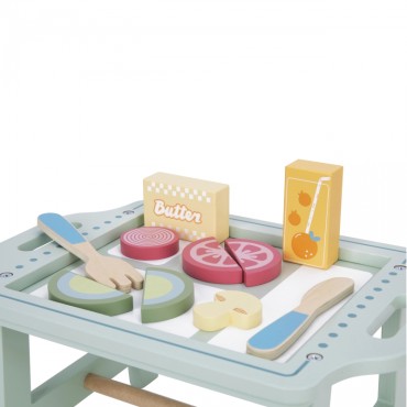 TOOKY TOY pusryčių rinkinys su padėklu ir priedais