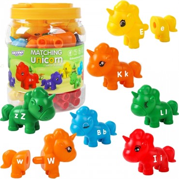 WOOPIE Montessori figūrėlių lavinantis rinkinys Vienaragiai surinkimui 