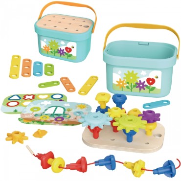 WOOPIE GREEN Construction BOX Motor Montessori 12in1 FSC