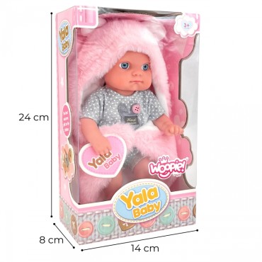 WOOPIE ROYAL Pirmoji lėlė kūdikiui su zuikio antklode 23 cm