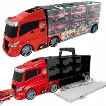 WOOPIE Transporter Truck Set 3in1 Red 11 vnt.