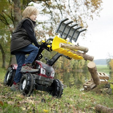 Rolly Toys traktoriaus kaušo griebtuvas medienai krauti